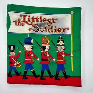 Vintage Handmade Fabric Children's Book – "The Littlest Soldier" Christmas Story